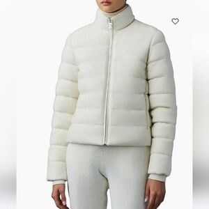 Mackage Cream Off-White Melia Down Puffer Jacket Women's Size Large New Coat